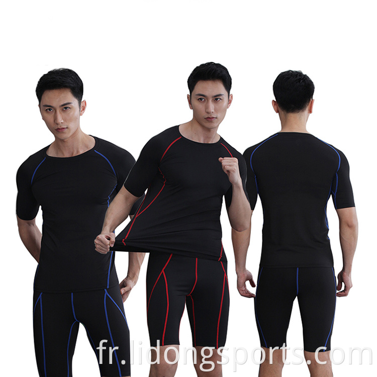 2021 Vêtements de gymnycling à manches musculaires à manches courtes Running Fitness Clothing